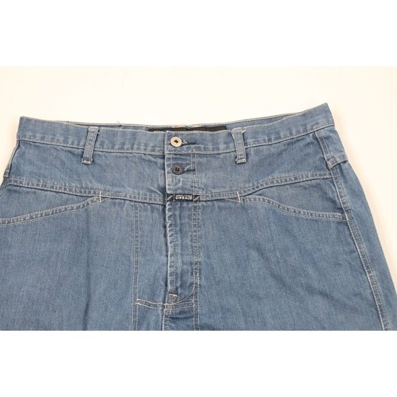 Vintage 90s Marithe Francois Girbaud Mens 36x31 Faded Baggy Wide Leg Denim Jeans - Picture 2 of 16